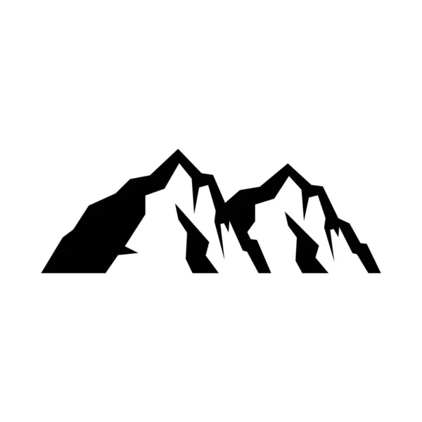 Modèle Silhouette Illustration Simple Logo Montagne Conception Vectorielle — Image vectorielle