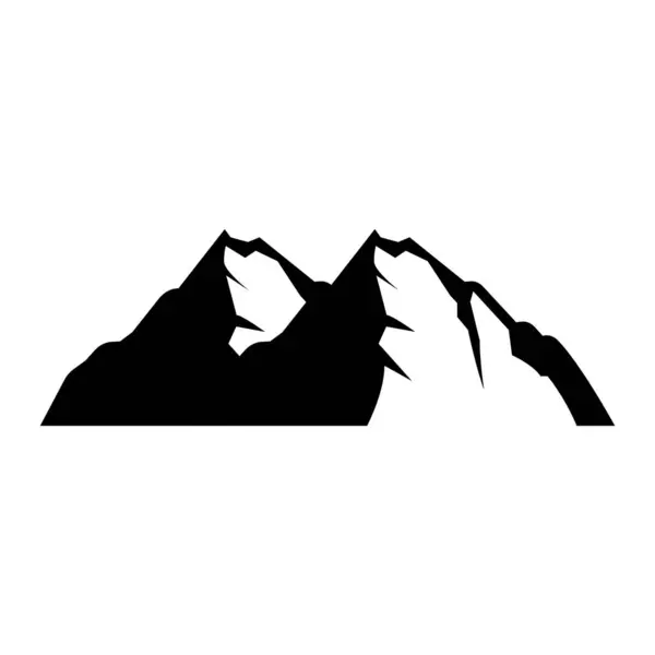 Mountain Logo Egyszerű Illusztráció Silhouette Template Vector Design — Stock Vector