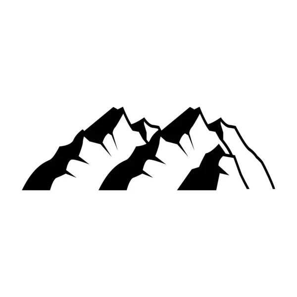 Mountain Logo Simple Illustration Silhouette Template Vector Design — Stock Vector