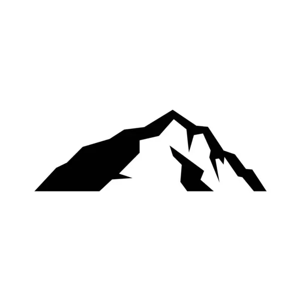 Mountain Logo Enkel Illustration Silhuett Mall Vektor Design — Stock vektor