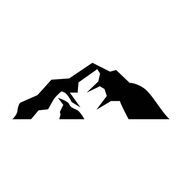 Modèle Silhouette Illustration Simple Logo Montagne Conception Vectorielle — Image vectorielle