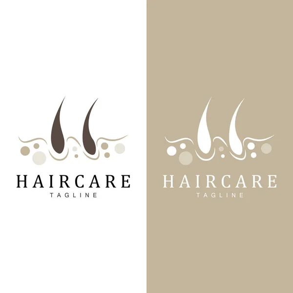 Haarpflege Logo Haarpflege Hautvektor Template Design — Stockvektor