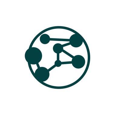 Nöron Logosu, Cel DNA Ağ Vektörü, ve Parçacık Teknolojisi, Basit Çizim Şablonu Tasarımı