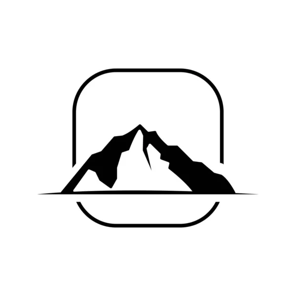 Montagna Logo Semplice Illustrazione Silhouette Modello Vettoriale Design — Vettoriale Stock