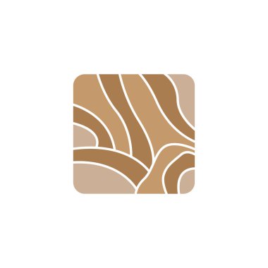 Ahşap logo, ahşap katmanlar ve doğal lifler tasarım, marangoz taşıyıcı, ahşap aletler.