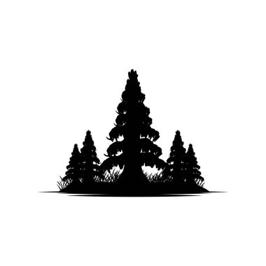 Orman Logosu, Orman Macerası Basit Tasarım Vektörü, Çizim Şablonu