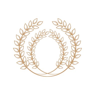Buğday Logosu Tasarımı Basit Çizim Şablonu
