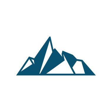 Iceberg Logosu, Antarktika Logo Tasarımı, Basit Doğa Manzarası Vektör Resmetme Şablonu