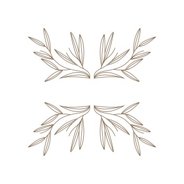 Minimalist Kadın Botanik Çiçek Hattı Logosu, Tasarım Vektörü illüstrasyonu