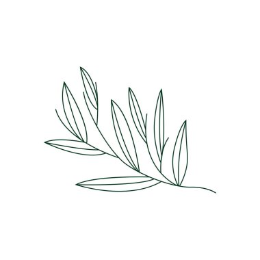 Minimalist Kadın Botanik Çiçek Hattı Logosu, Tasarım Vektörü illüstrasyonu