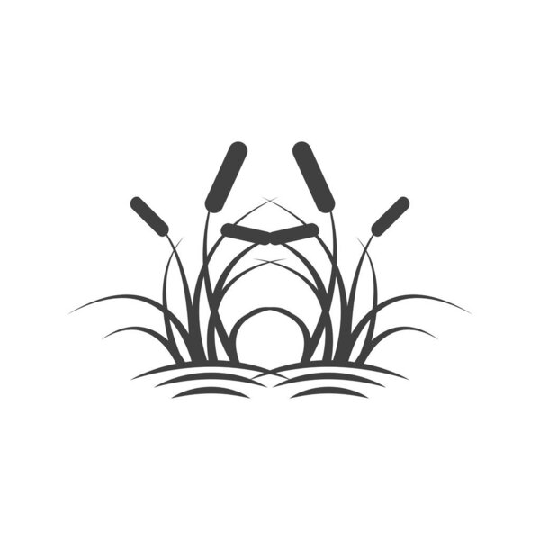 Вектор дизайна логотипа Cattail Simple Illustration