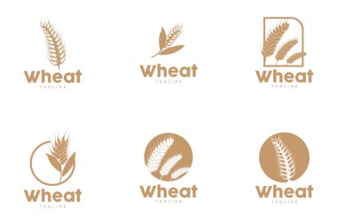 Buğday Logosu Tasarımı Basit Çizim Şablonu