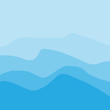 Su Dalgası Arkaplan Tasarımı, Soyut Mavi Okyanus Duvar Şablonu