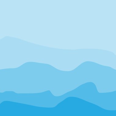 Su Dalgası Arkaplan Tasarımı, Soyut Mavi Okyanus Duvar Şablonu