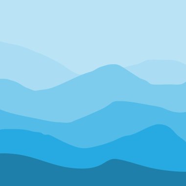 Su Dalgası Arkaplan Tasarımı, Soyut Mavi Okyanus Duvar Şablonu