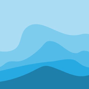 Su Dalgası Arkaplan Tasarımı, Soyut Mavi Okyanus Duvar Şablonu