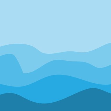 Su Dalgası Arkaplan Tasarımı, Soyut Mavi Okyanus Duvar Şablonu