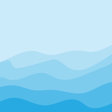 Su Dalgası Arkaplan Tasarımı, Soyut Mavi Okyanus Duvar Şablonu