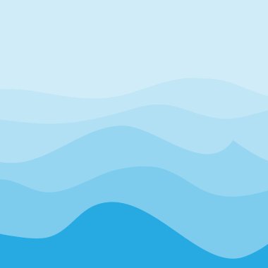 Su Dalgası Arkaplan Tasarımı, Soyut Mavi Okyanus Duvar Şablonu