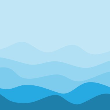 Su Dalgası Arkaplan Tasarımı, Soyut Mavi Okyanus Duvar Şablonu