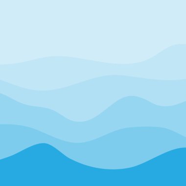 Su Dalgası Arkaplan Tasarımı, Soyut Mavi Okyanus Duvar Şablonu