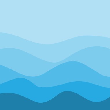 Su Dalgası Arkaplan Tasarımı, Soyut Mavi Okyanus Duvar Şablonu