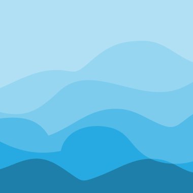 Su Dalgası Arkaplan Tasarımı, Soyut Mavi Okyanus Duvar Şablonu