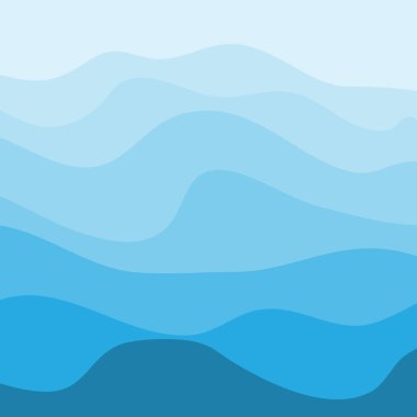 Su Dalgası Arkaplan Tasarımı, Soyut Mavi Okyanus Duvar Şablonu