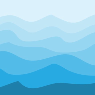 Su Dalgası Arkaplan Tasarımı, Soyut Mavi Okyanus Duvar Şablonu