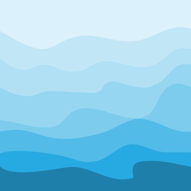 Su Dalgası Arkaplan Tasarımı, Soyut Mavi Okyanus Duvar Şablonu