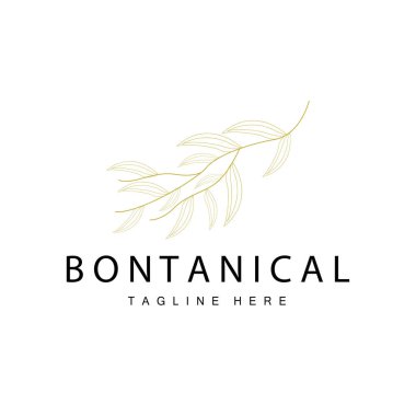 Minimalist Kadın Botanik Çiçek Hattı Logosu, Tasarım Vektörü illüstrasyonu