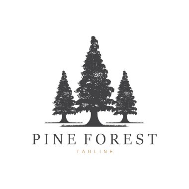 Orman Logosu, Orman Macerası Basit Tasarım Vektörü, Çizim Şablonu