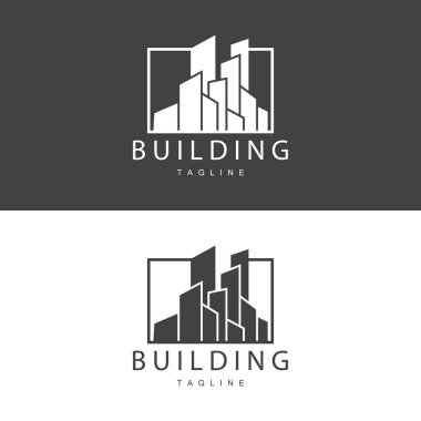 Modern Şehir İnşaat Logosu Tasarımı, Lüks ve Basit Şehir Mimarisi