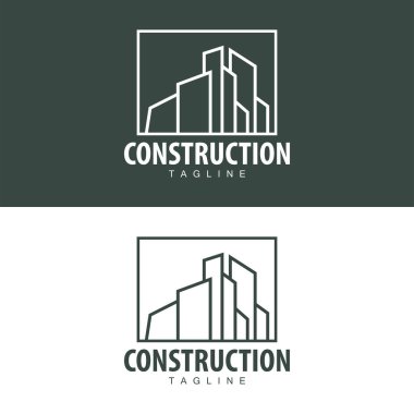 Modern Şehir İnşaat Logosu Tasarımı, Lüks ve Basit Şehir Mimarisi