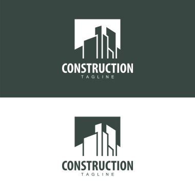 Modern Şehir İnşaat Logosu Tasarımı, Lüks ve Basit Şehir Mimarisi