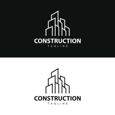 Modern Şehir İnşaat Logosu Tasarımı, Lüks ve Basit Şehir Mimarisi