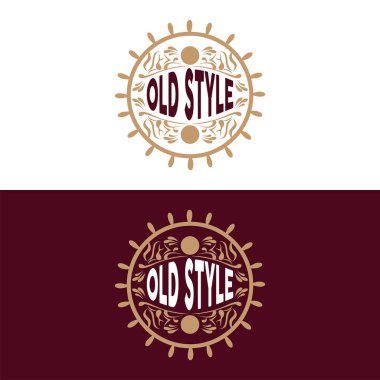 Dekoratif Typography Vintage Line Design, Vector Illustration Eski Lüks Retro Stil Kurdela Süslemesi