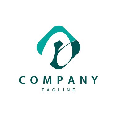 Basit stili olan bir logo. Lüks bir ürün markasının tasviri