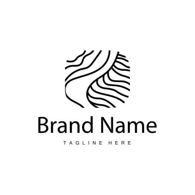 Ağaç Kabuğu Logosu Tasarım Vektörü Basit Ahşap Doku Kabuğu Çizim Sembolü