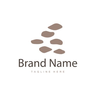 Taş Vektör Logosu, Taş Tasarım Dengesi Kilometre Taşı Taşı Taşı Taşı Sembol İllüstrasyonu