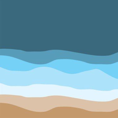 Su Dalgası Arkaplan Tasarımı, Soyut Mavi Okyanus Duvar Şablonu