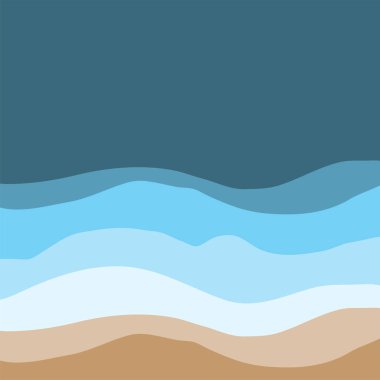 Su Dalgası Arkaplan Tasarımı, Soyut Mavi Okyanus Duvar Şablonu