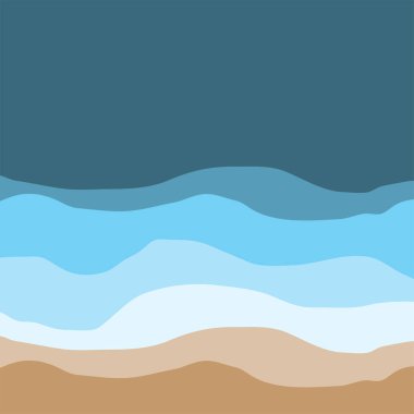 Su Dalgası Arkaplan Tasarımı, Soyut Mavi Okyanus Duvar Şablonu