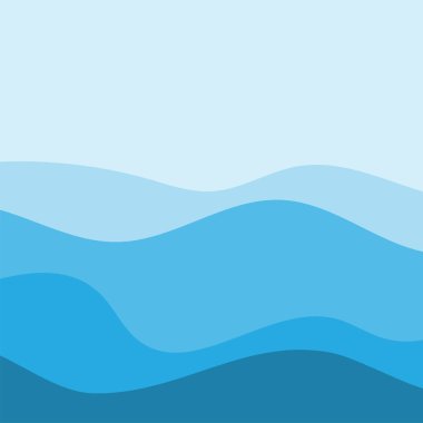 Su Dalgası Arkaplan Tasarımı, Soyut Mavi Okyanus Duvar Şablonu