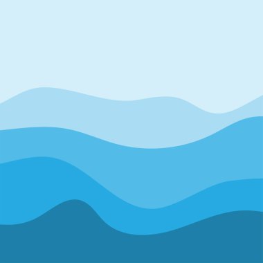 Su Dalgası Arkaplan Tasarımı, Soyut Mavi Okyanus Duvar Şablonu