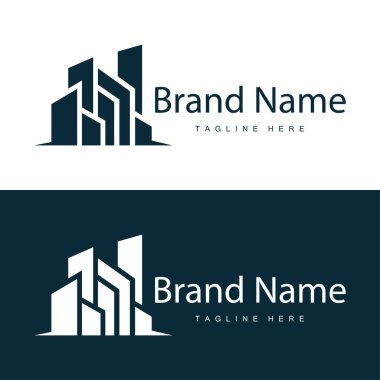 Modern Şehir İnşaat Logosu Tasarımı, Lüks ve Basit Şehir Mimarisi