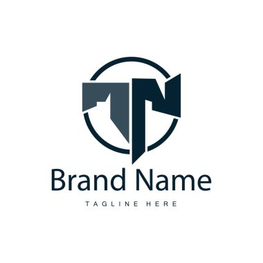 Alfabe harfi t logosu basit ürün şablonu dizayn et