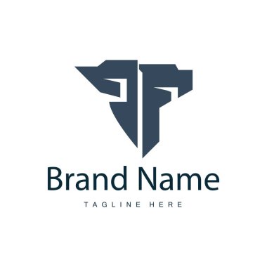 Alfabe harfi t logosu basit ürün şablonu dizayn et