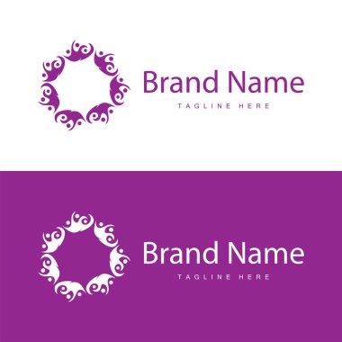 Takım çalışması logosu vektör şablonu işbirliğinde başarı insanlara basit sembol tasarımı bakımı