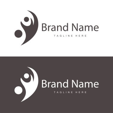 Takım çalışması logosu vektör şablonu işbirliğinde başarı insanlara basit sembol tasarımı bakımı